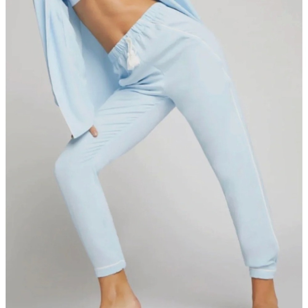 NEGATIVE Lounge Pants Light Blue Tassel Drawstring Women's Size Small FLAWED1.49